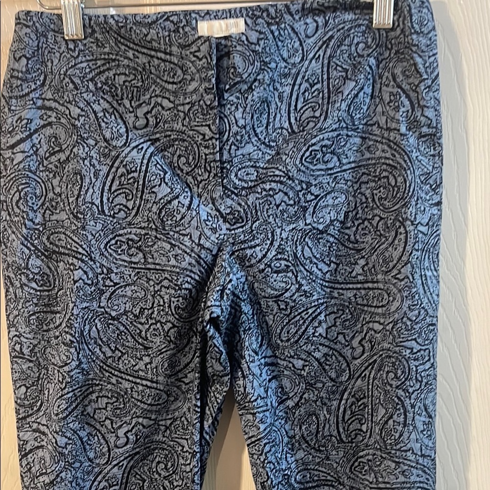 J. Jill Women's Navy Paisley Trousers - Picture 3 of 9
